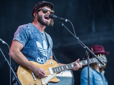 Angus Stone of Angus & Julia Stone perform on day one of the 2015 edition of the Osheaga Music Festival at Jean-Drapeau Park in Montreal on Friday, July 31, 2015.