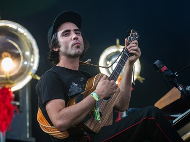 Patrick Watson performs on the second day of the 2015 edition of the Osheaga music festival at Jean-Drapeau park in Montreal on Saturday, August 1, 2015.