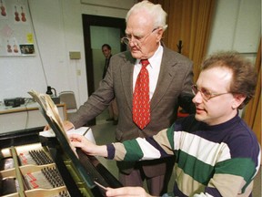 "I really considered it the greatest privilege working with him," pianist Marc-André Hamelin said of tenor Jon Vickers, who died last week. Hamelin, right, and Vickers are pictured preparing for their 1998 Montreal Chamber Music Festival performance.