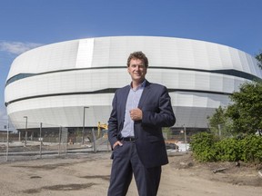 QUEBEC CITY, QC.; JUNE 22, 2016 -- François Moreau, architect of the new Centre Vidéotron in Quebec city, poses in front of the arena June 22, 2015. (THE GAZETTE/Francis Vachon)