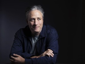Jon Stewart hosts the political satire series The Daily Show with Jon Stewart.