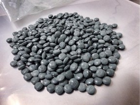 Fentanyl pills are shown in a handout photo.