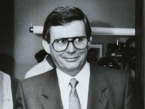 Former Quebec cabinet minister Pierre  MacDonald in August 1989.