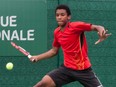 Félix Auger-Aliassime upset eighth-seeded Darian King of Barbados 7-5, 6-3 in the $100,000 National Bank Granby Challenger on Thursday.
