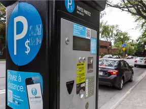 A parking meter on the south side of René Lévesque Blvd east of Atwater Ave. in Montreal, on Thursday, August 21, 2014.