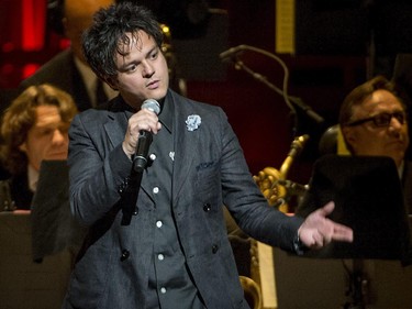 jazz-pop singer and songwriter Jamie Cullum performs during the opening number at Maison symphonique de Montréal during the Montreal International Jazz Festival in Montreal, on Wednesday, July 1, 2015.