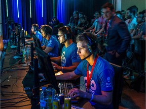 16 teams competed in the Electronic Sports World Cup at the Société des Arts Technologiques (SAT) in Montreal, on Friday, July 10, 2015.