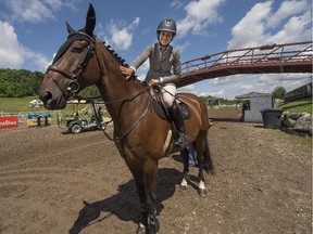 Show-jumper Billie Derouet and her horse Bonaparte get set to compete at the Bromont International on Wednesday, July 22.