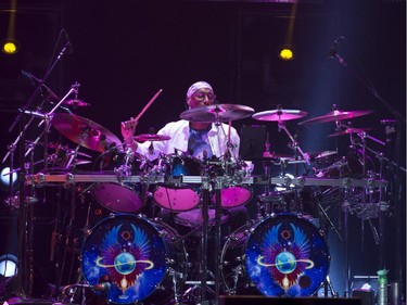 Deen Castronovo of Journey performs in concert at the Bell Centre in Montreal,  July 28, 2015.