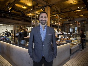Luc Laroche, an owner of Le Richmond, in the new Italian market that shares a 19th-century renovated factory with the Griffintown restaurant.