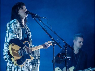 Nanna Bryndis Hilmarsdottir of the band Of Monsters and Men performs on day one of the 2015 edition of the Osheaga Music Festival at Jean-Drapeau Park in Montreal on Friday, July 31, 2015.