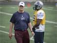 Alouettes linebackers coach Chris Tormey during practice on Tuesday, July 7, 2015. (Peter McCabe / MONTREAL GAZETTE)