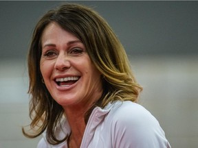 Romanian former Olympic gymnast Nadia Comaneci.