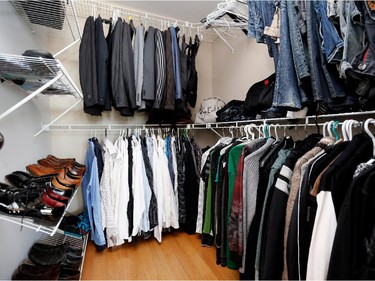 A former nursery was converted in to a walk-in closet.