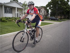 Two years ago, Arthur Grynspan, 68, was racing when a twig got caught between his wheel and front brake. “I went from 30 kilometres to zero and went right over the handlebars,” said Grynspan of his accident.