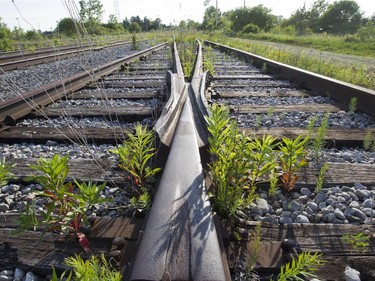 Train tracks.