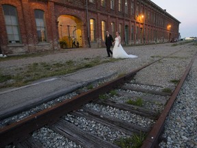 In St-Thomas, Ont., Ian and Marcy Kerr take a stroll outside the former Canada Southern Railway station, where their wedding reception was held. The station employed hundreds of people before it closed down; the building was restored in the ’90s and is now home to the North America Railway Hall of Fame. It stands as a reminder of the city’s past and its potential as a tourist destination for railway enthusiasts.