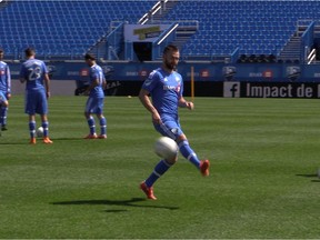 The Impact's Jack McInerney during practice at Saputo Stadium in Montreal on May 5, 2015.