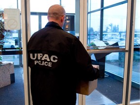 Investigators from UPAC raid the Parti PRO des Lavallois - Equipe Vaillancourt offices on Tuesday, November 20, 2012.