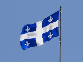 The flag of the province of Quebec.