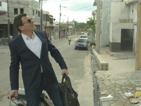 Fading talk-show host Marc Morin (Patrick Huard) travels to Haiti as a publicity stunt in Ego Trip.