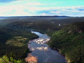 Still from film Chercher le courant, a Quebec documentary about a hydroelectric project that would dam the Romaine River.