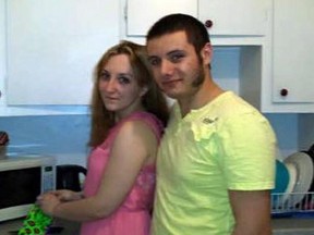 Nicholas Fontanelli (right) was charged with first-degree murder and committing  an indignity to a body in the death of his fiancé Samantha Higgins (left).