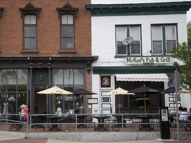 Restaurants and bars line Allen Street  in Winooski, Vermont, Saturday June 27, 2015.