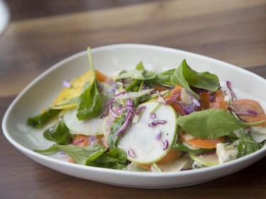 Shaved vegetable salad as served at  Waterworks Restaurant in Winooski, Vermont, Saturday June 27, 2015.