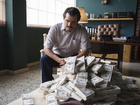 Wagner Moura plays Pablo Escobar in Narcos.