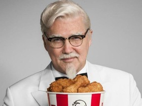A goateed and mustachioed Norm MacDonald is the new Colonel Sanders at KFC. Credit: KFC