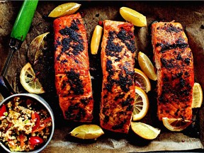 Cook spiced salmon partly in a pan, partly in the oven in this Cajun recipe from a new Irish cookbook.