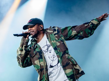 Kendrick Lamar performs on the second day of the 2015 edition of the Osheaga music festival at Parc Jean-Drapeau in Montreal on Saturday, August 1, 2015.