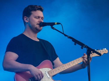 Joe Newman of the band alt-J performs on the third day of the 2015 edition of the Osheaga music festival at Jean-Drapeau park in Montreal on Sunday, August 2, 2015.