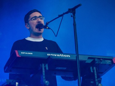Gus Unger-Hamilton of the band alt-J performs on the third day of the 2015 edition of the Osheaga music festival at Jean-Drapeau park in Montreal on Sunday, August 2, 2015.