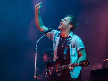 Dan Auerbach of the Black Keys performs on the third day of the 2015 edition of the Osheaga music festival at Parc Jean-Drapeau in Montreal on Sunday, August 2, 2015.