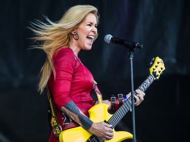 Lita Ford performs on day two of the Heavy Montreal music festival at Jean-Drapeau park in Montreal on Saturday, August 8, 2015.