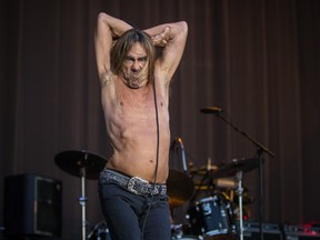 American musician Iggy Pop performs on day two of the Heavy Montreal music festival at Jean-Drapeau park in Montreal on Saturday, August 8, 2015.