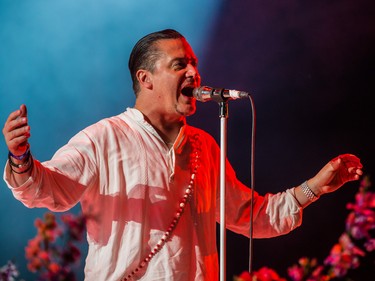 Mike Patton of the American band Faith No More performs on day two of the Heavy Montreal music festival at Jean-Drapeau park in Montreal on Saturday, August 8, 2015.