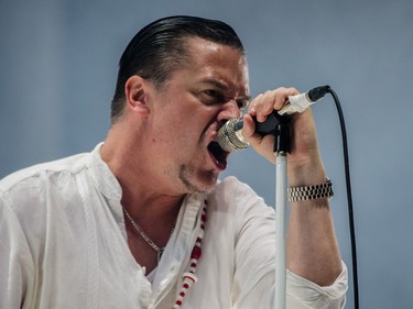 Mike Patton of the American band Faith No More performs on day two of the Heavy Montreal music festival at Jean-Drapeau park in Montreal on Saturday, August 8, 2015.