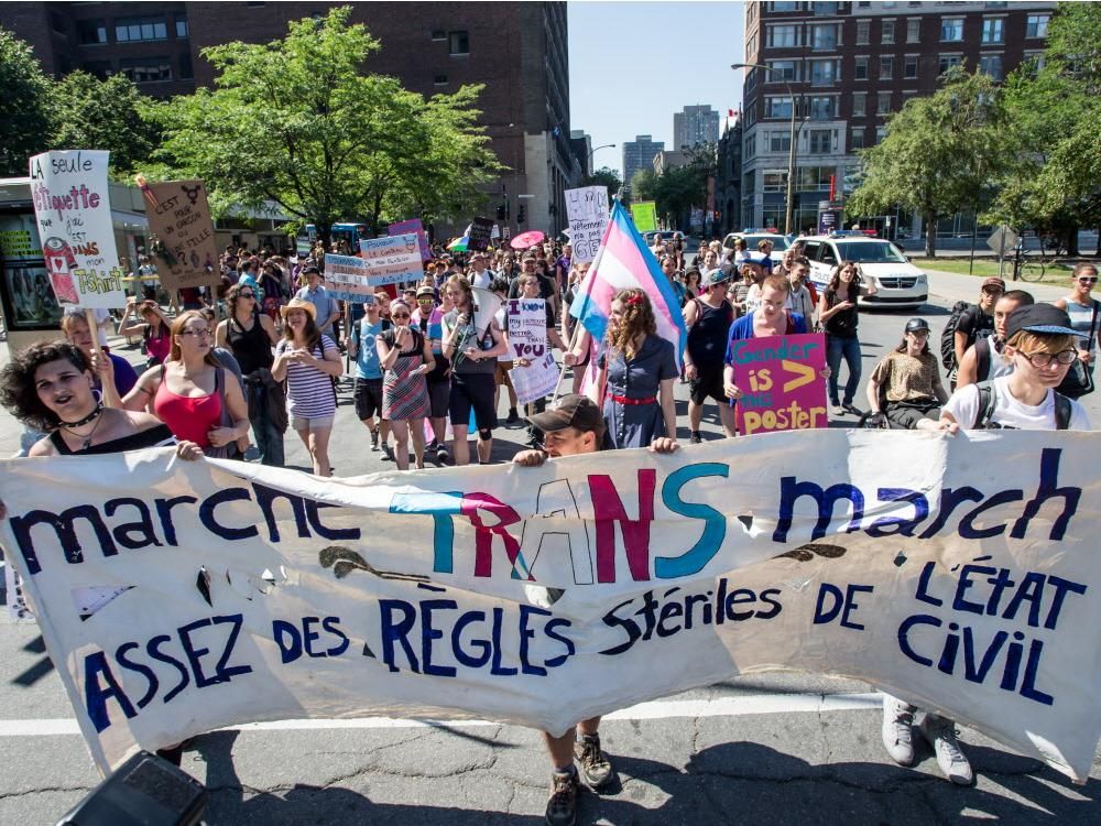 Montreal demonstrators go topless in fight for gender equality - Montreal