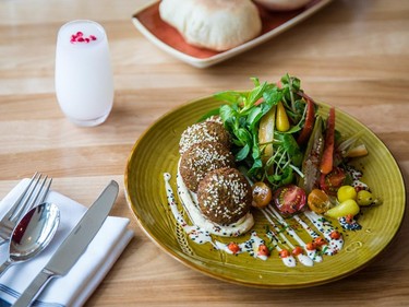 The falafel dish at Damas, on Van Horne Ave. in Montreal.