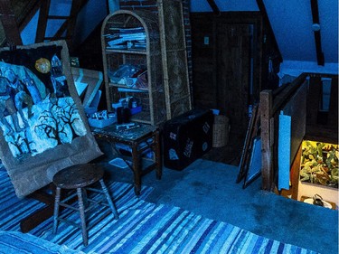 Up in the attic.