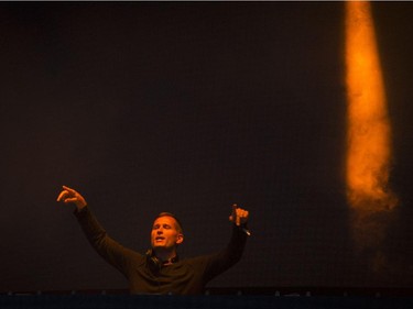 American DJ and record producer Kaskade perform at ÎleSoniq in Montreal, on Friday, August 14, 2015.