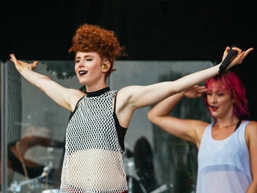 Kiesza performs at the ÎleSoniq music festival at Jean-Drapeau Park in Montreal on Saturday, August 15, 2015.