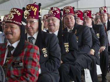 MONTREAL, QUE.: AUGUST 20, 2015 -- Shriners attend a dedication ceremony of the new $127-million Shriners Hospital for Children Thursday, August 20, 2015. Over 2000 people were scheduled to attend the  ceremony. (John Kenney / MONTREAL GAZETTE)