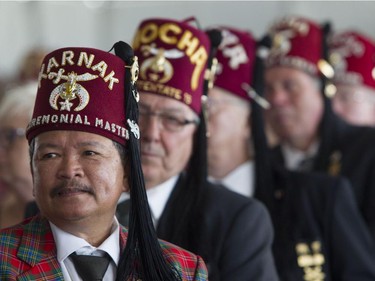 Shriners attend a dedication ceremony of the new $127-million Shriners Hospital for Children Thursday, August 20, 2015.
