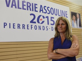 "This is an attack on me, because I am a woman," Valérie Assouline, says of her defaced campaign posters.