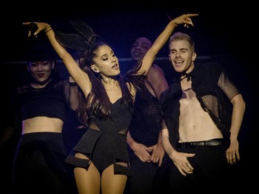 Ariana Grande performs at the Bell Centre in Montreal, on Thursday, August 6, 2015.