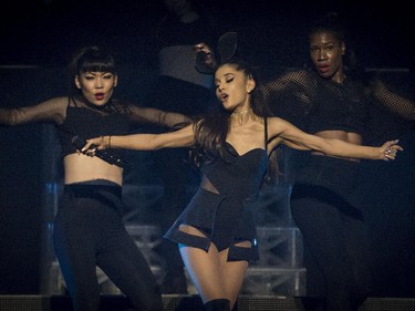 Ariana Grande performs at the Bell Centre in Montreal, on Thursday, August 6, 2015.